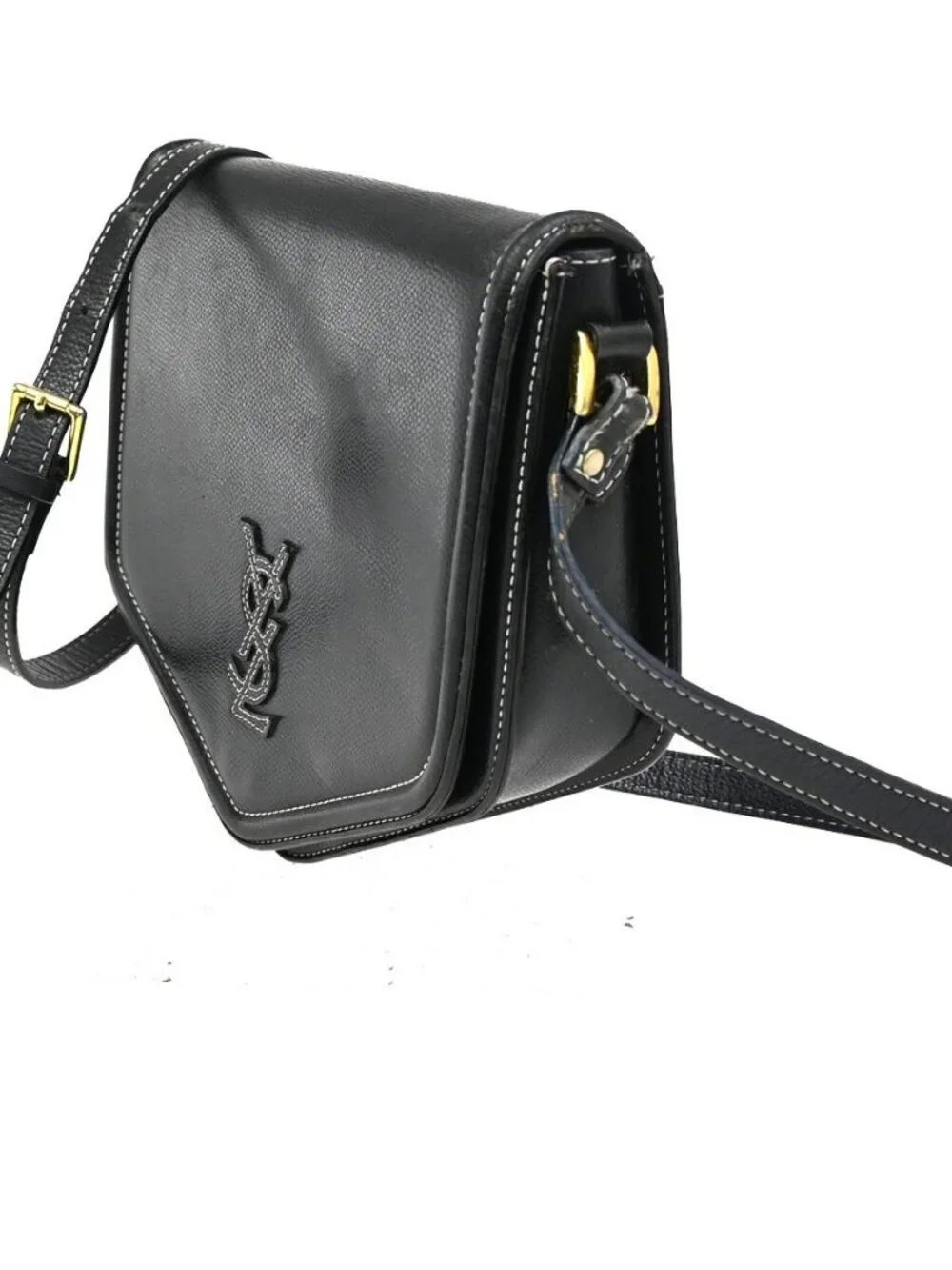 YVES SAINT LAURENT Cassandra Shoulder Crossbody Bag Leather Black GHW 30TA582 - Picture 2 of 16